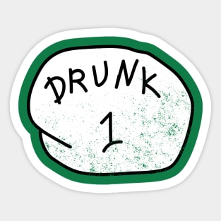 Drunk 1 Shamrock Saint Paddy irish Gift Sticker